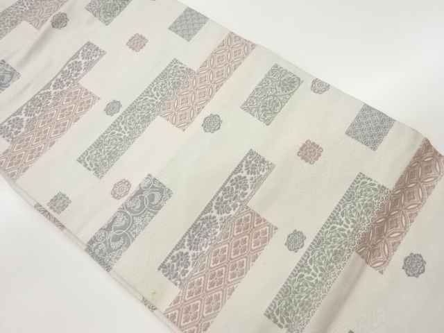 JAPANESE NAGOYA OBI / WOVEN CLASSICAL PATTERN
